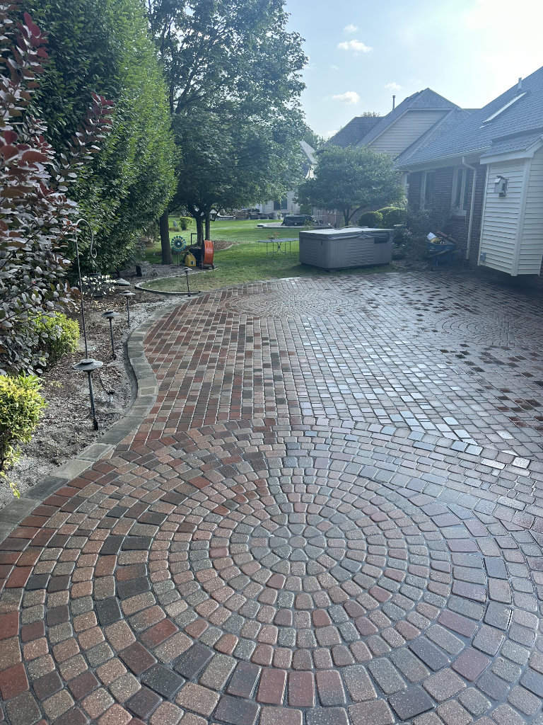 Greener Grounds Landscape brick patio.
