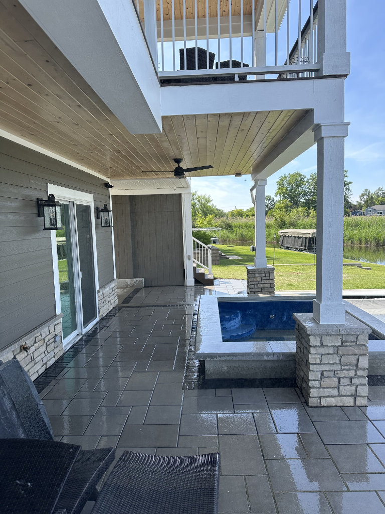 Greener Grounds Landscape brick patio.