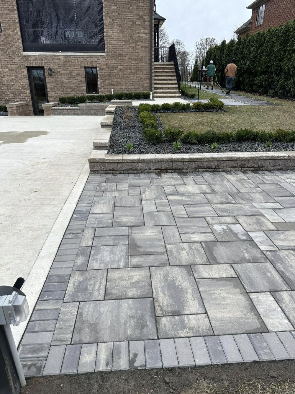 Greener Grounds Landscape brick patio.
